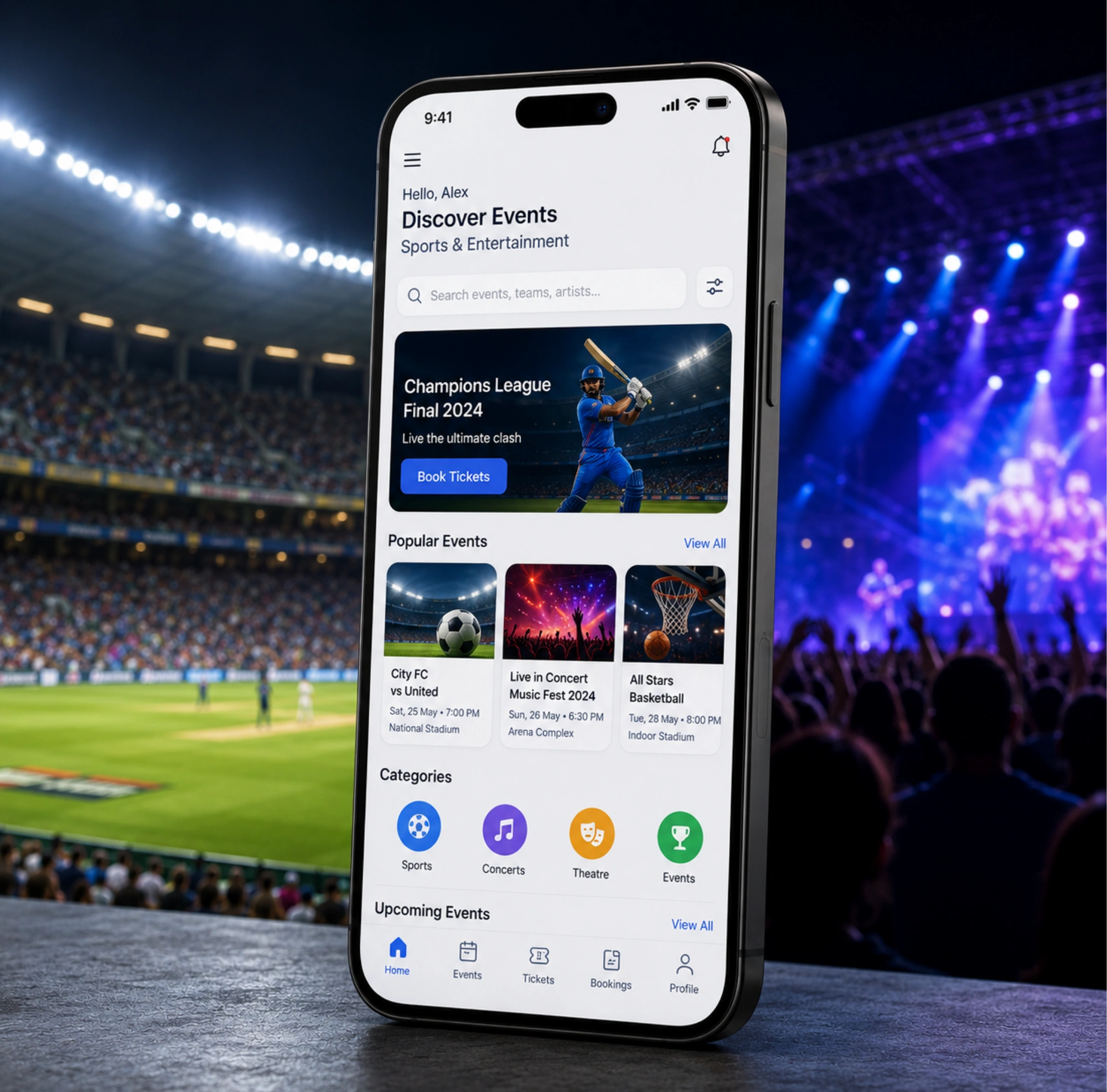 Event App for Sports & Entertainment